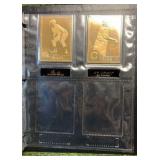 1996 Danbury Mint 22kt Gold Baseball Cards Set With Binder- Most Cards included,missing some.