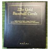 1996 Danbury Mint 22kt Gold Baseball Cards Set With Binder- Most Cards included,missing some.