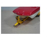 Vintage Tonka Boat with Trailer and Motor