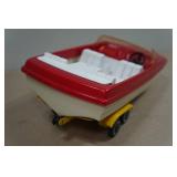 Vintage Tonka Boat with Trailer and Motor