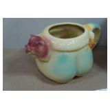 Vintage Shawnee Pottery Tea Pot and Assorted Plates