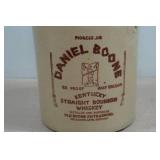 Vintage Daniel Boone Kentucky Straight Bourbon Whiskey Stoneware Jug
