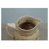 Antique Relief Moulded Jug Pitcher