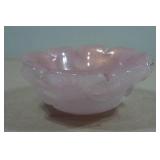 Antique Murano Pink and Gold Fleck Glass Bowl