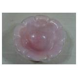 Antique Murano Pink and Gold Fleck Glass Bowl