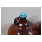 *2* Vintage Brown Glass Gallon Jugs