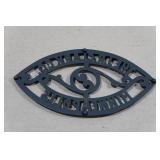 Antique Cast Iron JR Clark Minneapolis Advertising Trivet