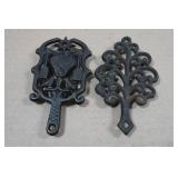 Vintage Cast Iron Trivets - One is Wilton