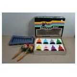 Vintage Wooden Maracas, Xylophone, and Melodee Bells