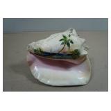 Vintage Painted Conch Shell