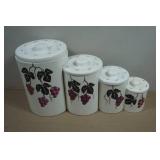 Set of Four Vintage Canisters