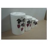 Set of Four Vintage Canisters
