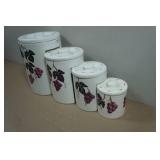 Set of Four Vintage Canisters