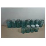 Antique Ball Aqua Blue Mason Jars with Lids