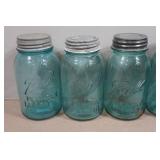 Antique Ball Aqua Blue Mason Jars with Lids
