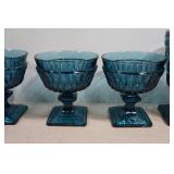Antique Indian Glass Mt Vernon Blue Glasses