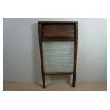 Antique Wood & Glass Washboard with Small Metal & Wood Washboard
