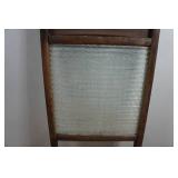 Antique Wood & Glass Washboard with Small Metal & Wood Washboard