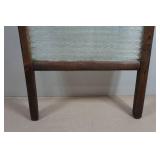Antique Wood & Glass Washboard with Small Metal & Wood Washboard