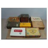 Vintage Cigar Boxes and Oil Can