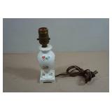 Antique Victoria Czechoslovakia Miniature Floral Porcelain Lamp