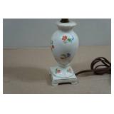 Antique Victoria Czechoslovakia Miniature Floral Porcelain Lamp