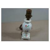 Antique Victoria Czechoslovakia Miniature Floral Porcelain Lamp