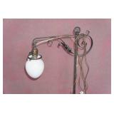 Antique Floor Lamp - Milk Glass Shade