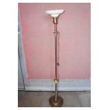 Antique Floor Lamp - Milk Glass Globe