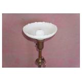 Antique Floor Lamp - Milk Glass Globe