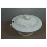 Vintage California Pottery White Soup Tureen