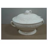 Vintage California Pottery White Soup Tureen