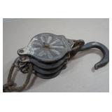 Antique Cast Iron Pulley Block