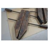 Antique Jorgensen 14" Wood Hand Screw Clamps