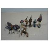 Vintage Painted Lead Toy Soldiers and Horse