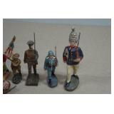 Vintage Painted Lead Toy Soldiers and Horse