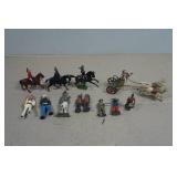 Vintage Painted Lead Toy Soldiers and Horses