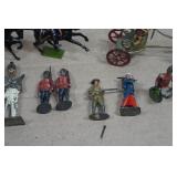 Vintage Painted Lead Toy Soldiers and Horses