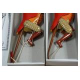 *2* Vintage Look Tin Litho Climbing Monkeys