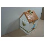 Vintage Bird House Ceramic Cookie Jar