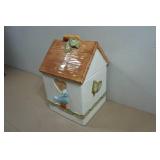 Vintage Bird House Ceramic Cookie Jar