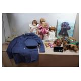 Assorted Collctibles - Uniform, Porcelain Dolls, Ralph Lauren Bears