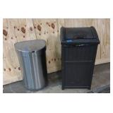 garbage cans