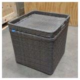 patio compartment table with tray