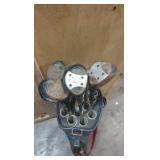 golf bag and clubs