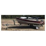 1990 Lund 14' Boat W/Trailer