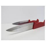Pair of Like-New or New Joyce Chen Knives w/Sheaths