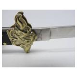 Ornate SCHRADE Folding Knife w/Case - "God Armeth the Patriots" - Stewart A. Taylor SDIRHBH