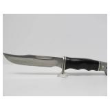 9.5" BUCK Fixed Blade Hunting Knife w/Leather Sheath