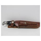 9.5" BUCK Fixed Blade Hunting Knife w/Leather Sheath